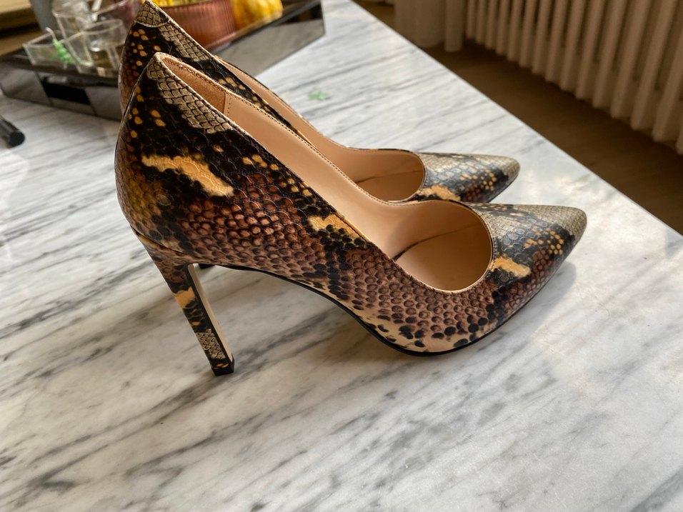 Nine West Kahverengi Yılan Derisi Desenli Topuklu - Görsel 2