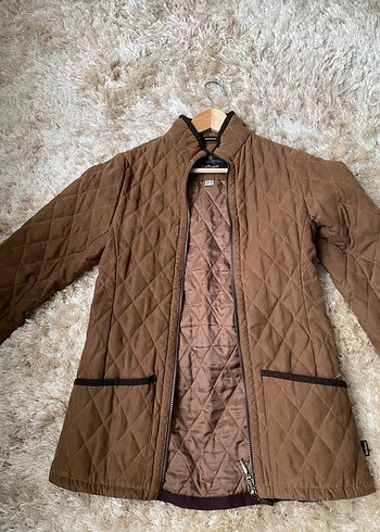 Düğmeli Kahverengi Kadın Süet Ceket - Görsel 3