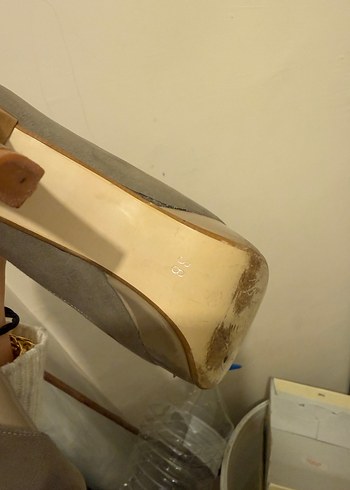 Bej Kadın Dolgu Topuklu Ayakkabı - Görsel 5