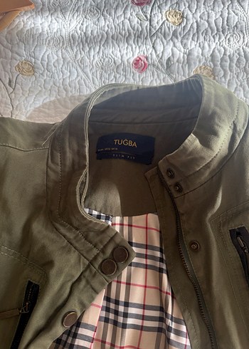 Kadın Haki Deri Kollu Mevsimlik - Görsel 3