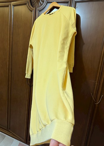Sarı Midi Kadın Triko Elbise - Görsel 4