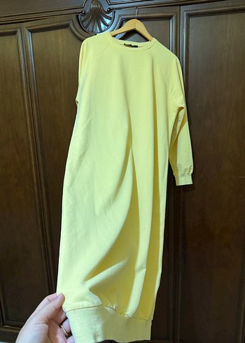 Sarı Midi Kadın Triko Elbise - Görsel 2