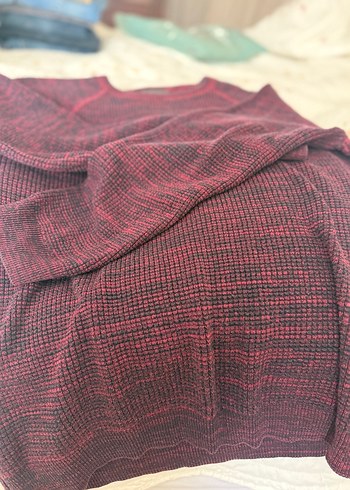 Bordo Erkek Triko Uzun Kollu Kazak - Görsel 4