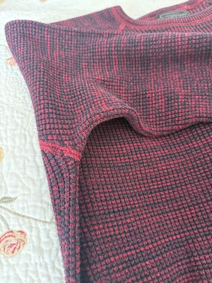 Bordo Erkek Triko Uzun Kollu Kazak - Görsel 2