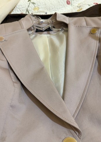 Pudra Mini Düğmeli Ceket - Görsel 3