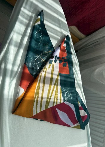 Çok Renkli Kadın Fular - Görsel 9