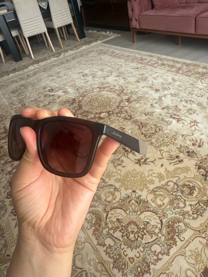 Mustang Kahverengi Gri Minimalist Erkek Güneş Gözlüğü - Görsel 4