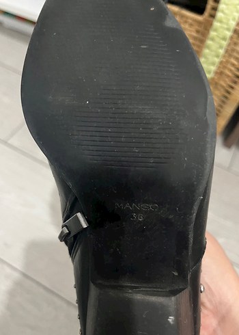 Tokalı Siyah Deri Goth Bot - Görsel 5