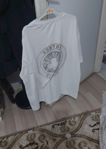 Beyaz Erkek Oversize Kısa Kollu Tişört - Görsel 4