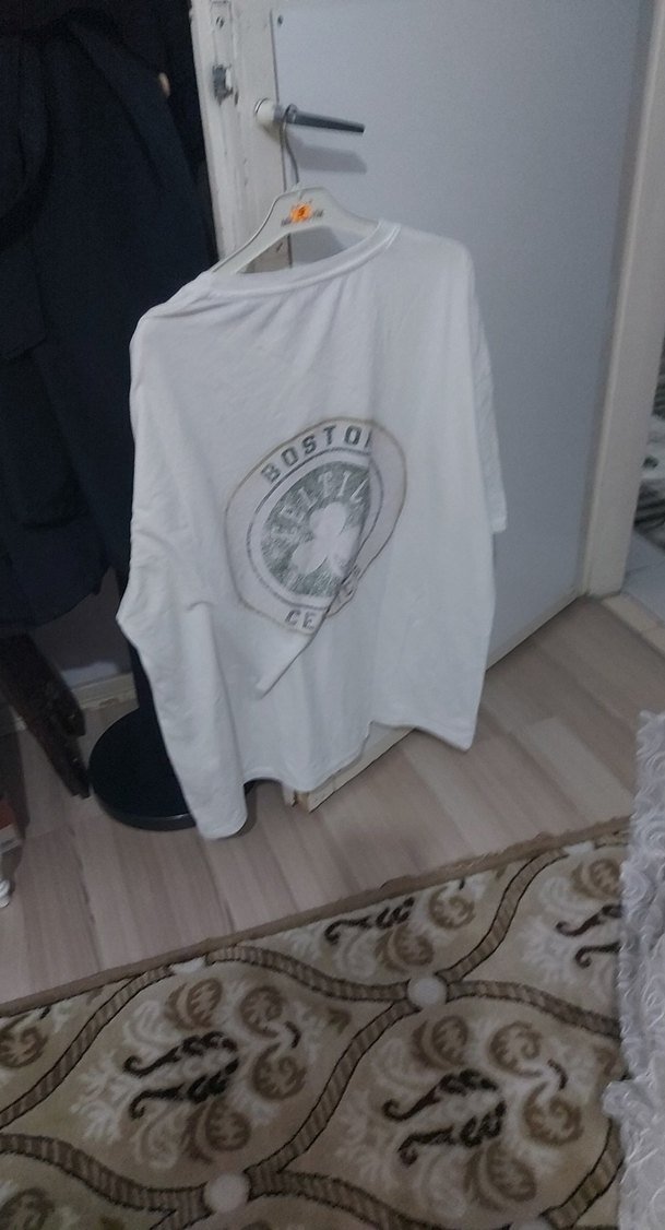 Beyaz Erkek Oversize Kısa Kollu Tişört - Görsel 3