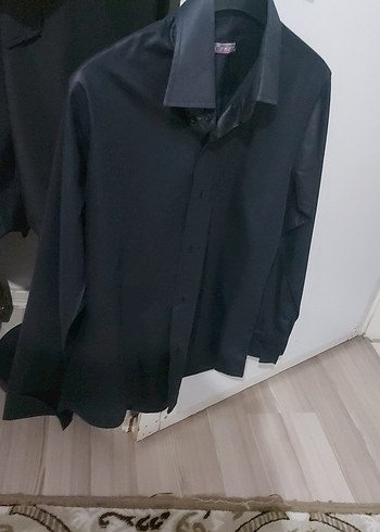 Erkek Siyah Uzun Kollu Gömlek - Görsel 2