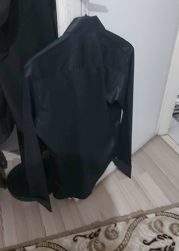 Erkek Siyah Uzun Kollu Gömlek - Görsel 3