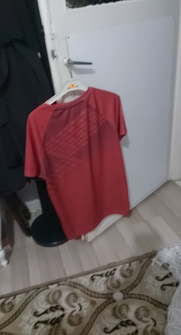 Kırmızı Baskılı Erkek Spor Tişörtü - Görsel 4