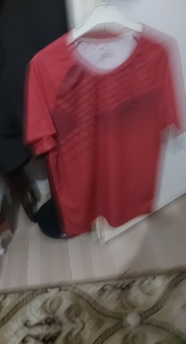 Kırmızı Baskılı Erkek Spor Tişörtü - Görsel 3