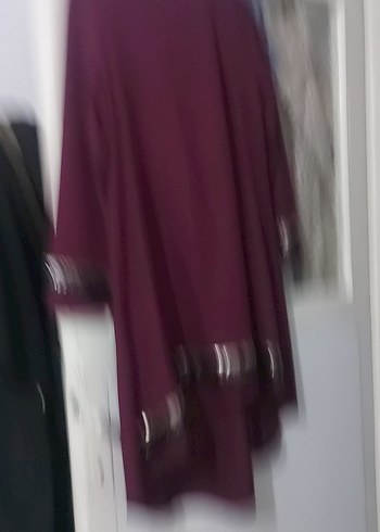 Bordo Uzun Kollu Salaş Tunik - Görsel 3