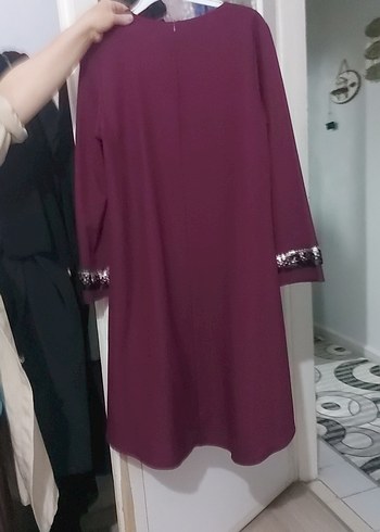 Bordo Uzun Kollu Salaş Tunik - Görsel 5