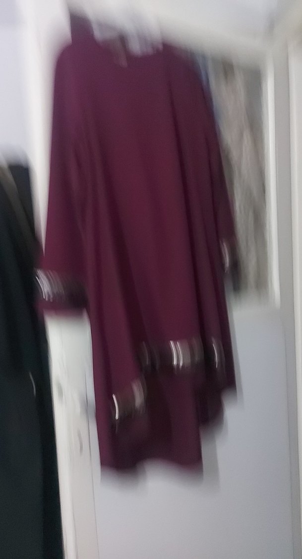 Bordo Uzun Kollu Salaş Tunik - Görsel 3