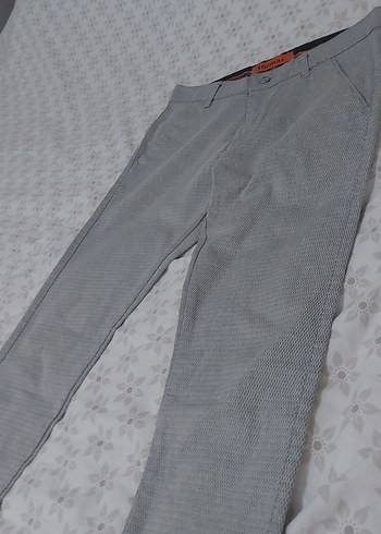 Gri Kadın Kumaş Pantolon Midi Boy - Görsel 3