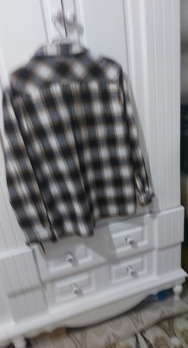 Gri Ekose Desenli Kadın Gömlek - Görsel 5