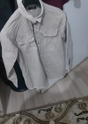 Pamuklu Beyaz Kadın Gömlek - Görsel 2