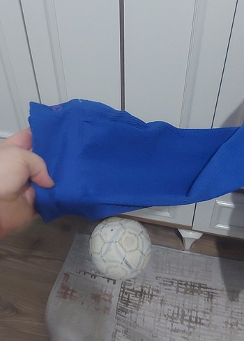 Mavi V Yaka Düğmeli Kadın Gömlek - Görsel 5