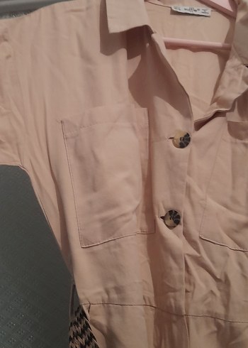 Keten Bej Kuşaklı Uzun Kadın Tulum - Görsel 4