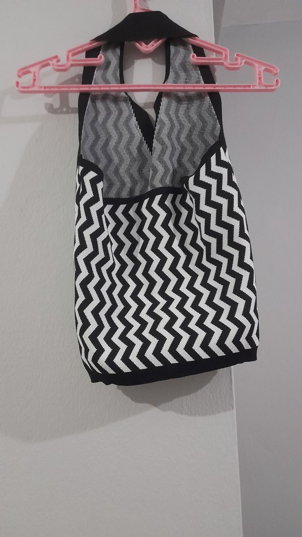 Kadın Siyah Beyaz Zebra Desenli Düğmeli Yelek - Görsel 2