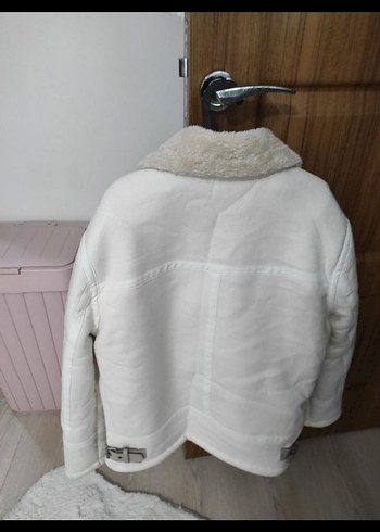 Gri Kürklü Beyaz erkek Ceket kaban - Görsel 6