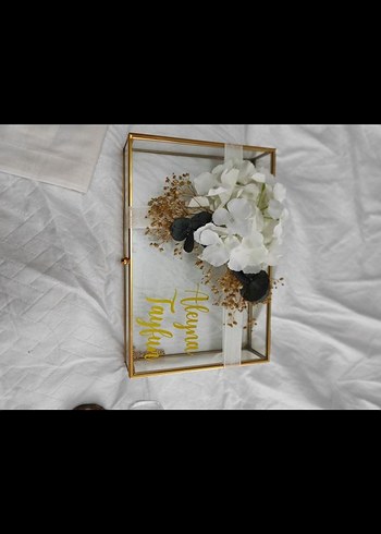 Altın Renkli Cam söz nişan çikolata tepsisi - Görsel 2