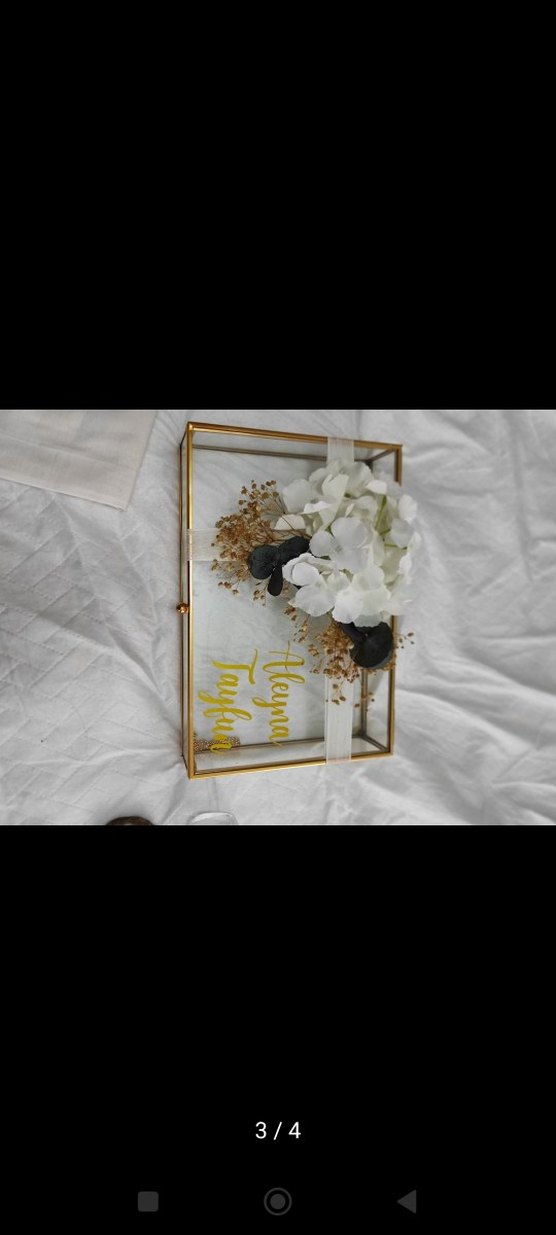 Altın Renkli Cam söz nişan çikolata tepsisi - Görsel 2