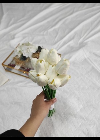 Dantel Detaylı Beyaz Gelin Buketi - Görsel 2