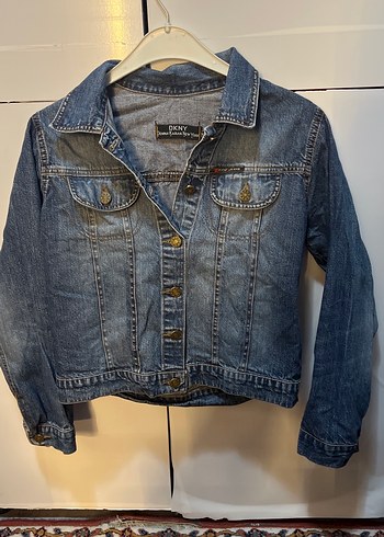 DKNY Jeans Original S Kadin Mavi Dugmeli Denim Ceket