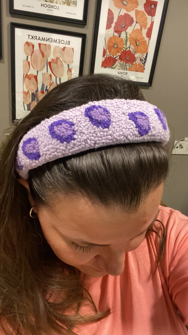 Mor renkli leopar desenli punch taç - Görsel 2