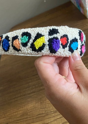 Rengarenk leopar desenli punch taç - Görsel 2