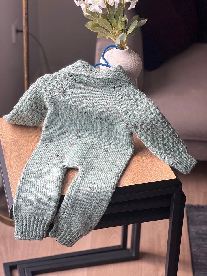 EL ÖRGÜSÜ 0-6 ay uyumlu haki yeşil bebek tulumu - Görsel 4