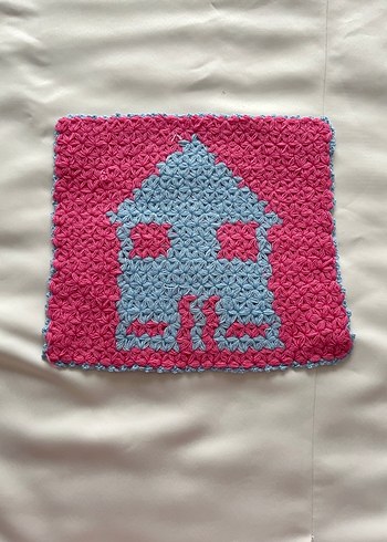 Renkli Örgü Banyo Lif Seti 5 Adet - Görsel 3