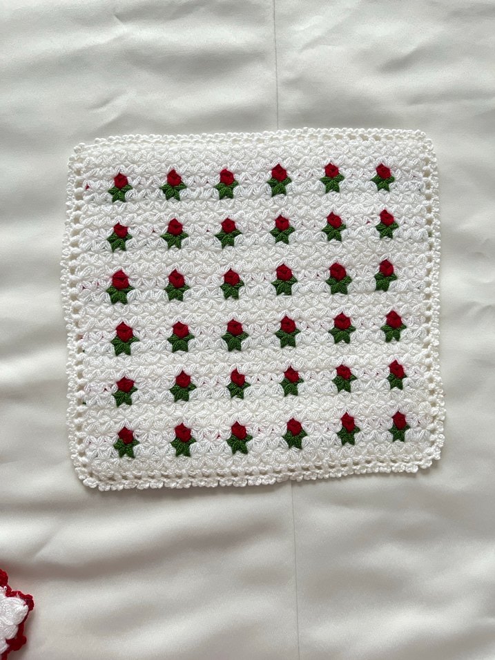 Renkli Örgü Banyo Lif Seti 5 Adet - Görsel 5