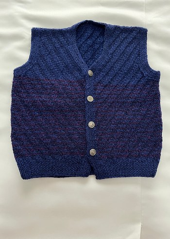 Erkek Çocuk Lacivert Örgü Süveter - Görsel 2