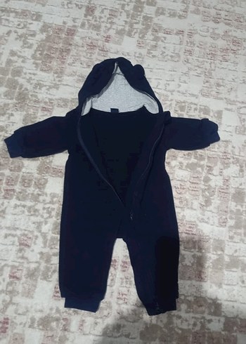 Lacivert Fermuarlı Bebek Tulumu - Görsel 3