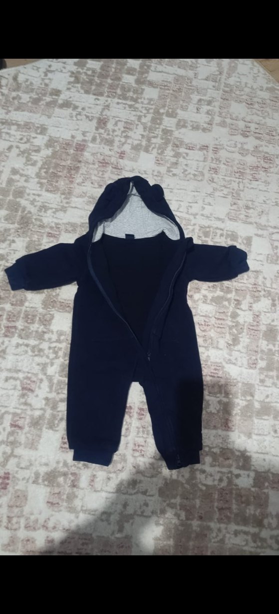 Lacivert Fermuarlı Bebek Tulumu - Görsel 3