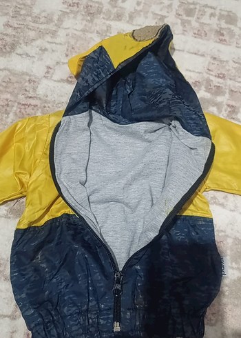 Kapüşonlu Fermuarlı Erkek Çocuk Yağmurluk - Görsel 2