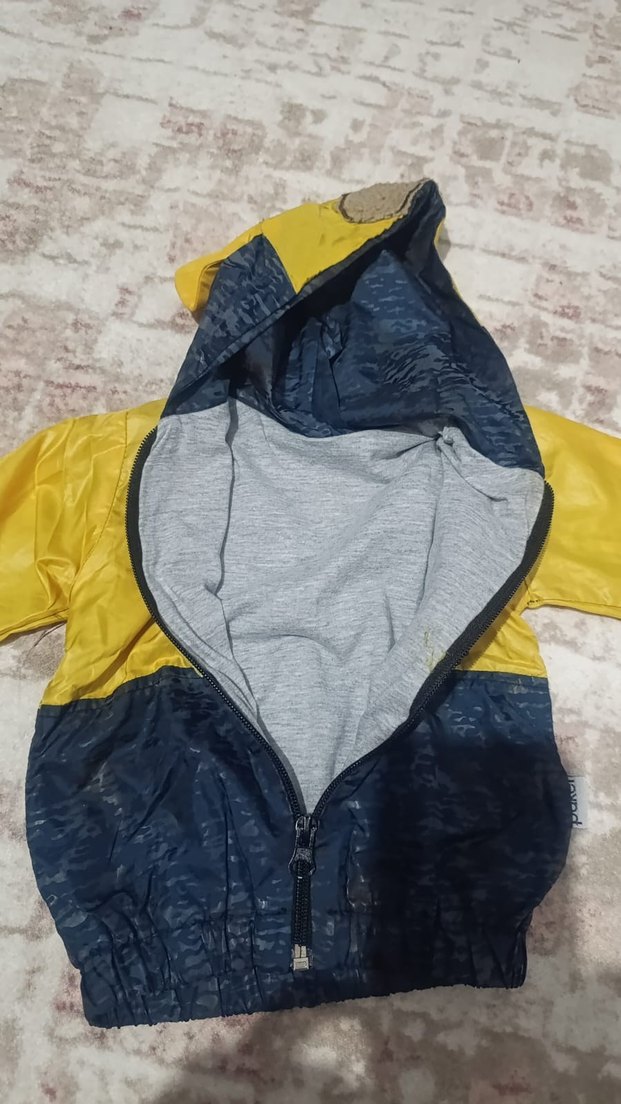 Kapüşonlu Fermuarlı Erkek Çocuk Yağmurluk - Görsel 2