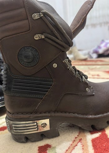 Kahverengi Deri Biker Botlar - Görsel 5