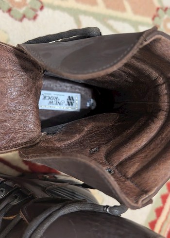 Kahverengi Deri Biker Botlar - Görsel 7