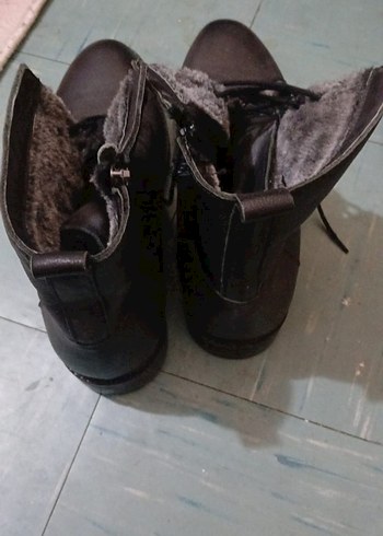 Kürk Detaylı Kahverengi Deri Erkek Bot - Görsel 3