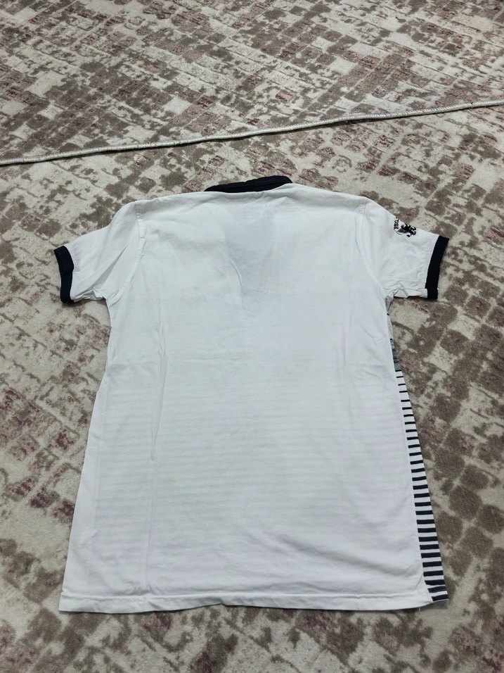 Düğmeli Baskılı Erkek Polo Tişört - Görsel 3