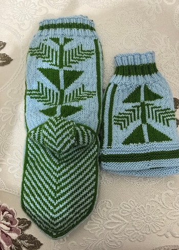 Yeşil Nakışlı Erkek Çorapları - Görsel 2