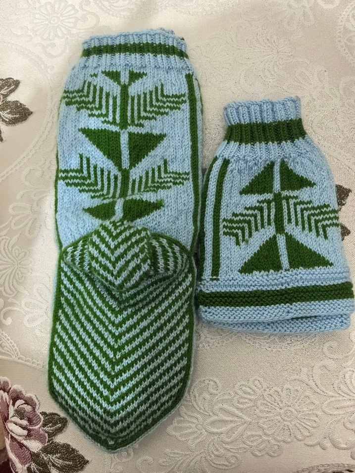 Yeşil Nakışlı Erkek Çorapları - Görsel 2