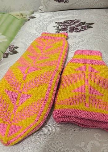 Kız Çocuk Renkli Örgü Çorap - Görsel 4
