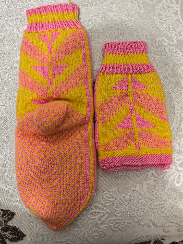 Kız Çocuk Renkli Örgü Çorap - Görsel 3